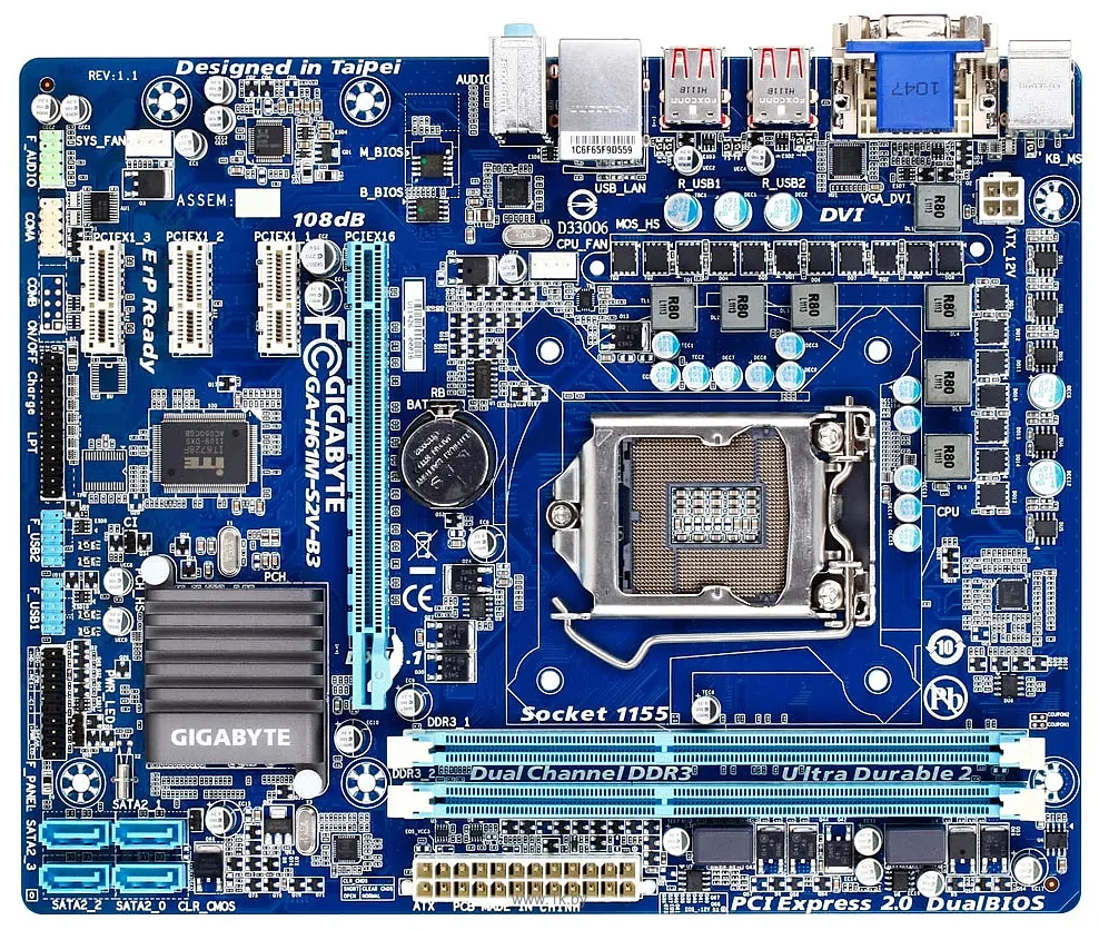 Фотографии GIGABYTE GA-H61M-S1-B3 (rev 1.1)