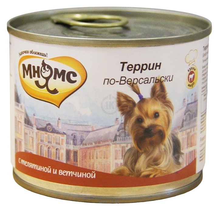 Фотографии Мнямс Террин по-версальски для мелких пород собак (телятина с ветчиной) (0.2 кг) 3 шт.
