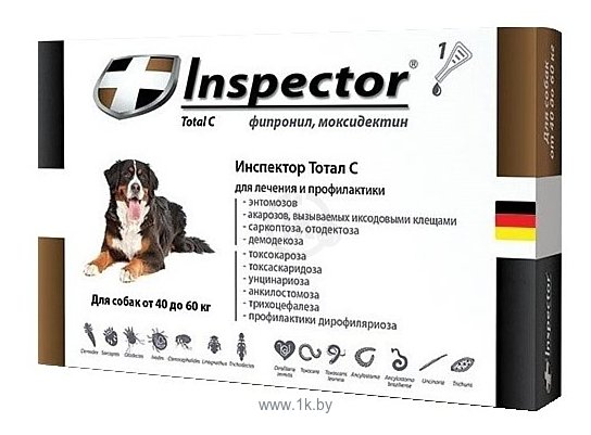 Фотографии Inspector Капли для собак от 40 до 60 кг