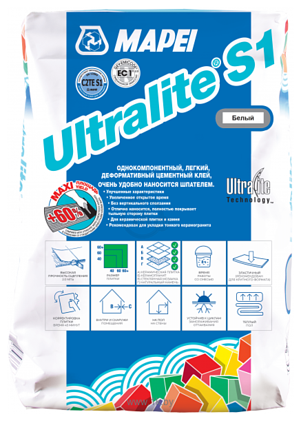 Фотографии Mapei Ultralite S1 (15 кг, белый)