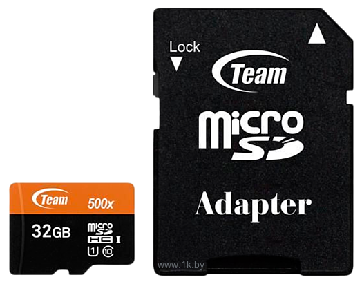 Фотографии Team microSDHC 32GB TUSDH32GUHS03 (с адаптером)