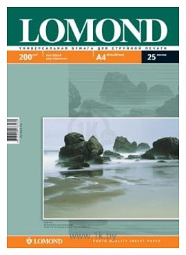 Фотографии Lomond Матовая двухстороняя А4 200 г/кв.м. 25 листов (0102052)
