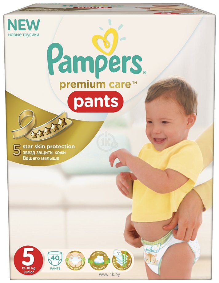 Фотографии Pampers Premium Care Pants 5 Junior (40 шт)