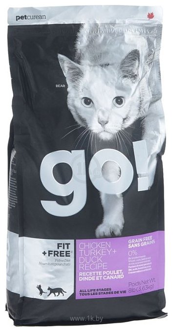 Фотографии GO! (3.63 кг) Fit + Free Grain Free Cat Recipe (Turkey, chicken, trout, duck)