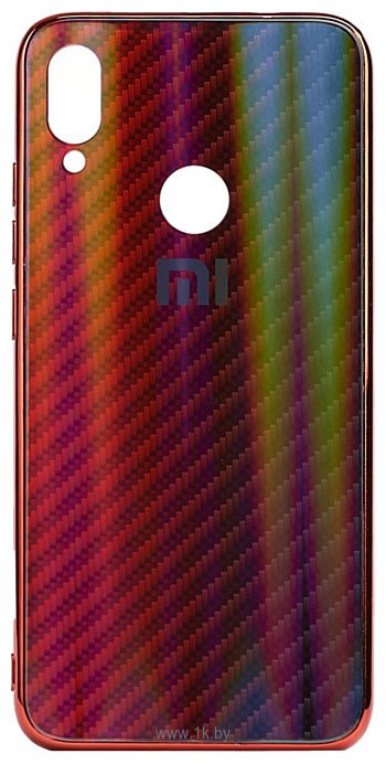 Фотографии EXPERTS Aurora Glass для Xiaomi Redmi Note 7 с LOGO (красно-синий)