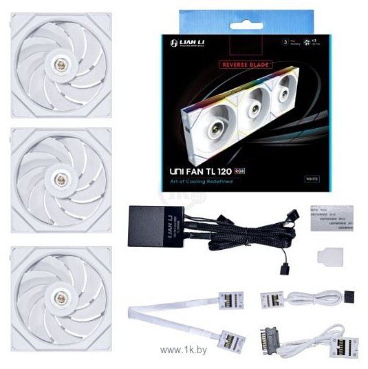 Фотографии Lian Li Uni Fan TL 120 Reverse Triple Pack G99.12RTL3W.R0