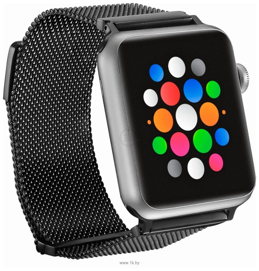 Фотографии Platinum Magnetic Mesh Band для Apple Watch 42 мм (черный)