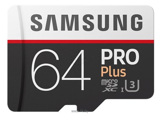 Фотографии Samsung microSDXC PRO Plus 100MB/s 64GB + SD adapter