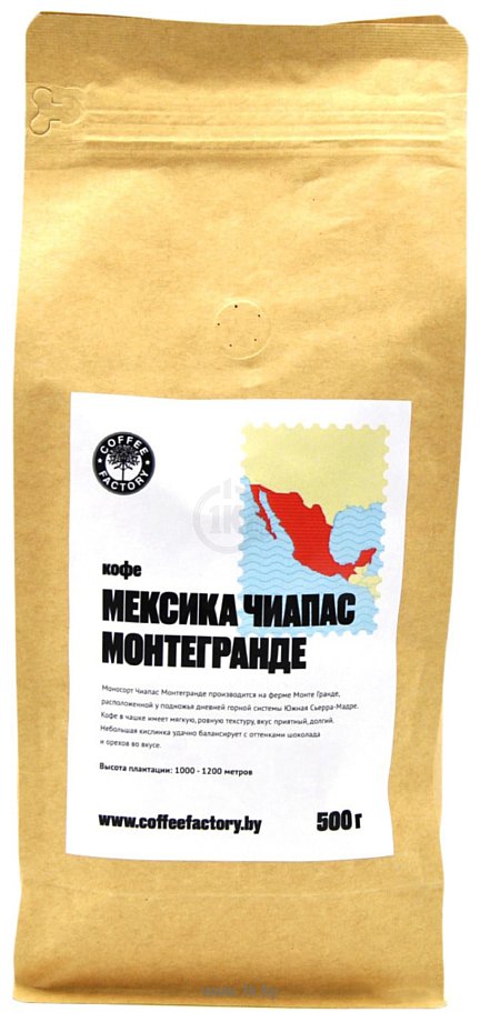 Фотографии Coffee Factory Моносорт Мексика Чиапас Монтегранде в зернах 1000 г