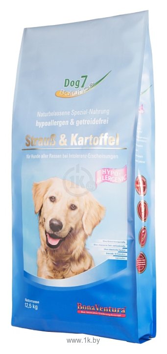 Фотографии BonaVentura (12.5 кг) Dog 7 Hypo-Allergenic Страус и картофель