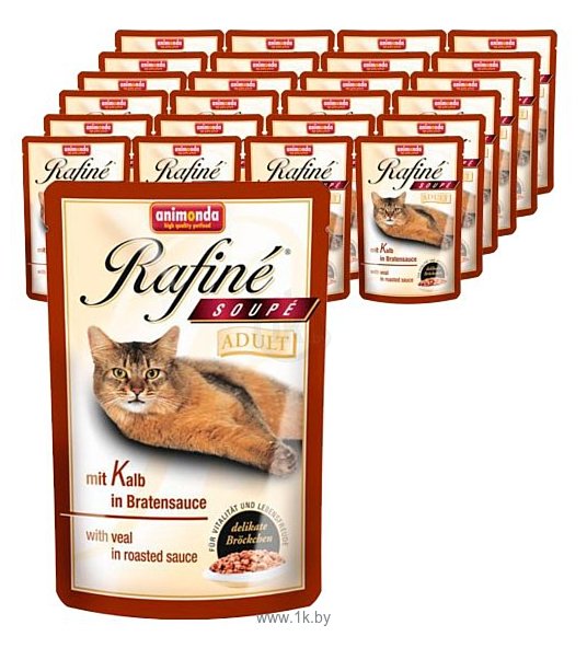 Фотографии Animonda Rafine Soupe Adult для кошек с телятиной в жареном соусе (0.1 кг) 24 шт.