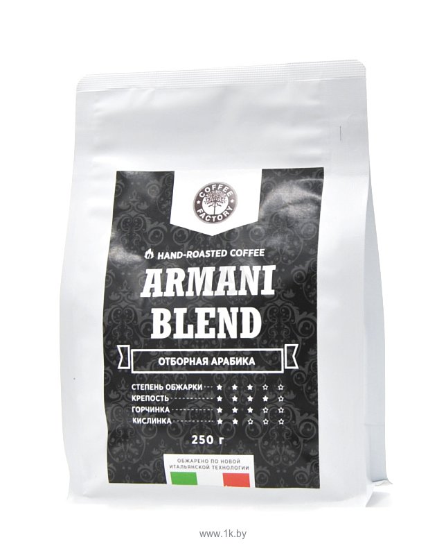 Фотографии Coffee Factory City Armani Blend в зернах 250 г