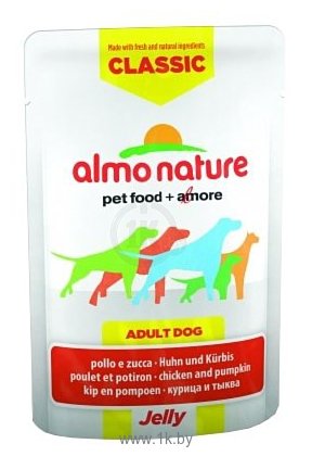 Фотографии Almo Nature (0.07 кг) 1 шт. Classic Adult Dog Chicken and Pumpkin - Jelly