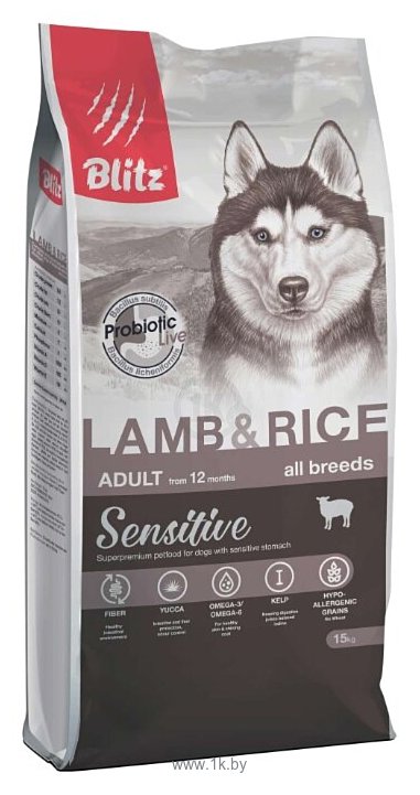 Фотографии Blitz Adult Dog Lamb & Rice All Breeds dry (15 кг)