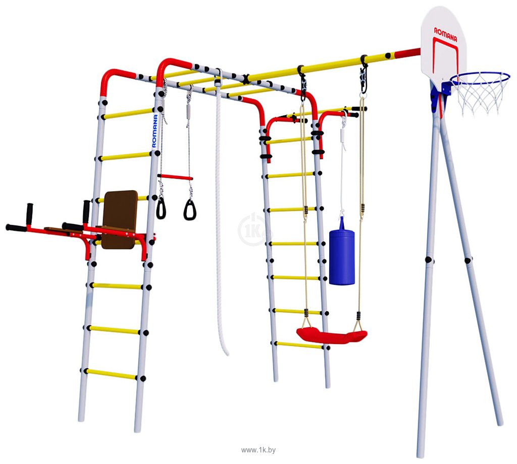 Фотографии Romana Fitness R.103.20.04 + 1.Д-26.01 (качели пластик)