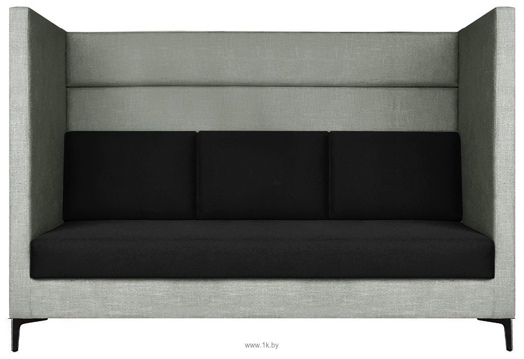 Фотографии Brioli Дирк трехместный (рогожка, J20-J22 (серый, черные вставки)
