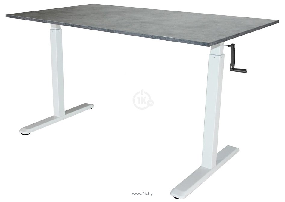 Фотографии ErgoSmart Manual Desk Compact (белый/бетон)