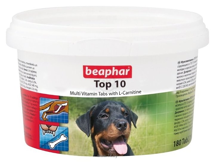 Фотографии Beaphar Top 10 с L-карнитином для собак