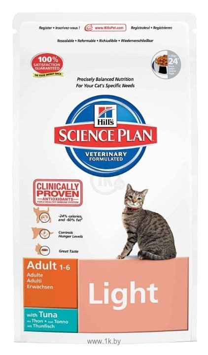Фотографии Hill's (1.5 кг) Science Plan Feline Adult Light with Tuna