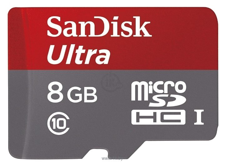 Фотографии Sandisk Ultra microSDHC Class 10 UHS-I 48MB/s 8GB + SD adapter