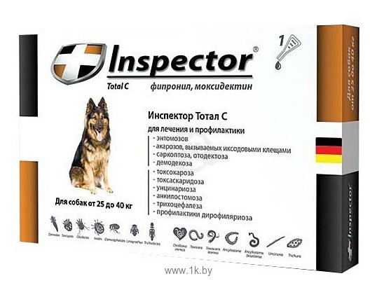 Фотографии Inspector Капли для собак от 25 до 40 кг
