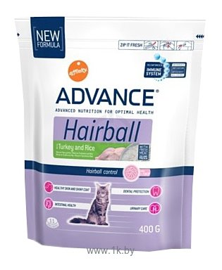 Фотографии Advance Cat Hairball индейка и рис (0.4 кг)