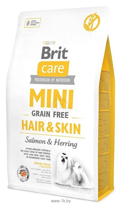 Фотографии Brit (2 кг) Care Mini Hair & Skin Salmon & Herring