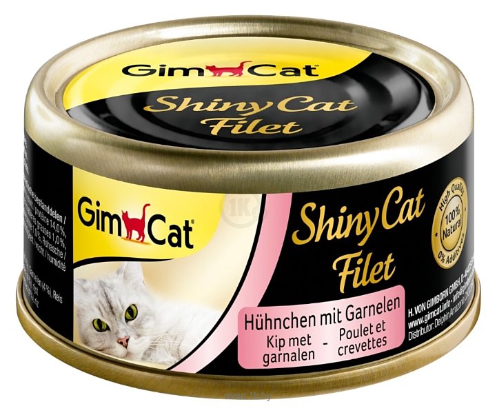Фотографии GimCat ShinyCat Filet цыпленок с креветками (0.07 кг) 1 шт.