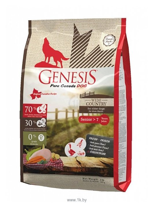 Фотографии Genesis (0.907 кг) Wide Country Senior с курицей, фазаном, гусем и уткой