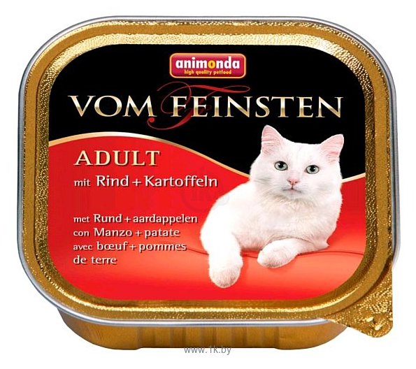 Фотографии Animonda Vom Feinsten Adult для кошек с говядиной и картофелем (0.1 кг) 1 шт.