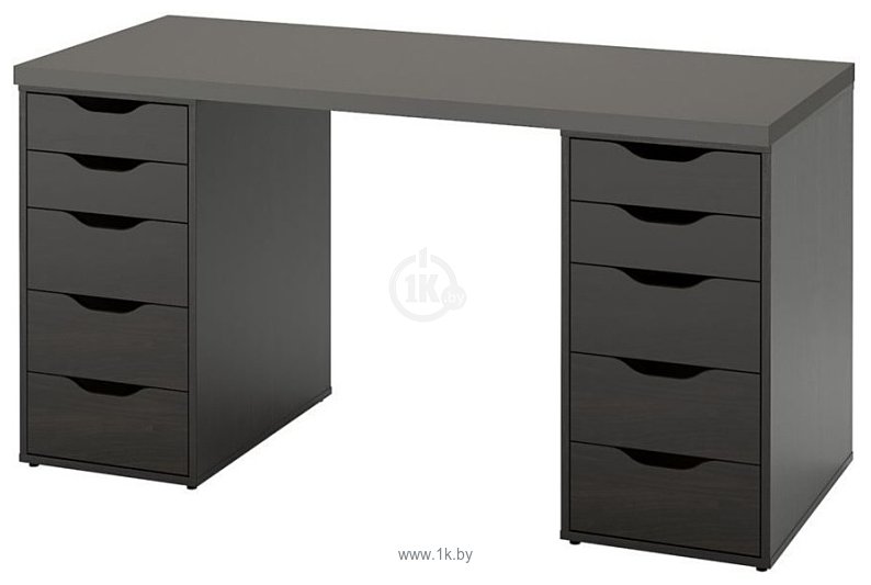 Фотографии Ikea Лагкаптен/Алекс 194.319.19 (темно-серый/черно-коричневый)
