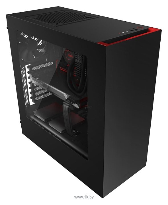 Фотографии NZXT S340 Black/red