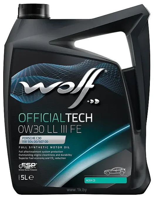 Фотографии Wolf OfficialTech 0W-30 LL III FE 5л
