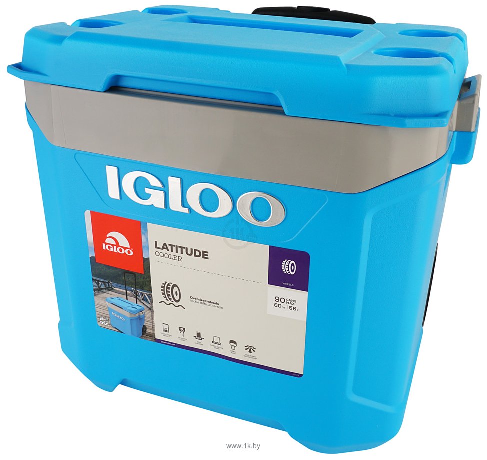 Фотографии Igloo Latitude Cooler 00034664 56л (голубой/серебристый)