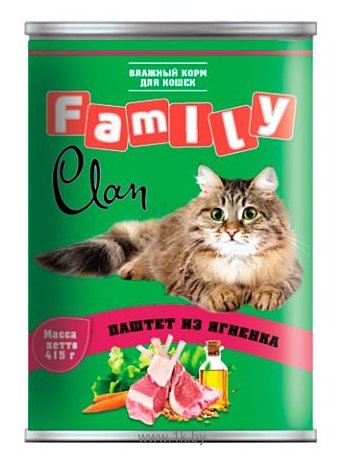 Фотографии CLAN (0.415 кг) 1 шт. Family Паштет из ягнёнка для кошек