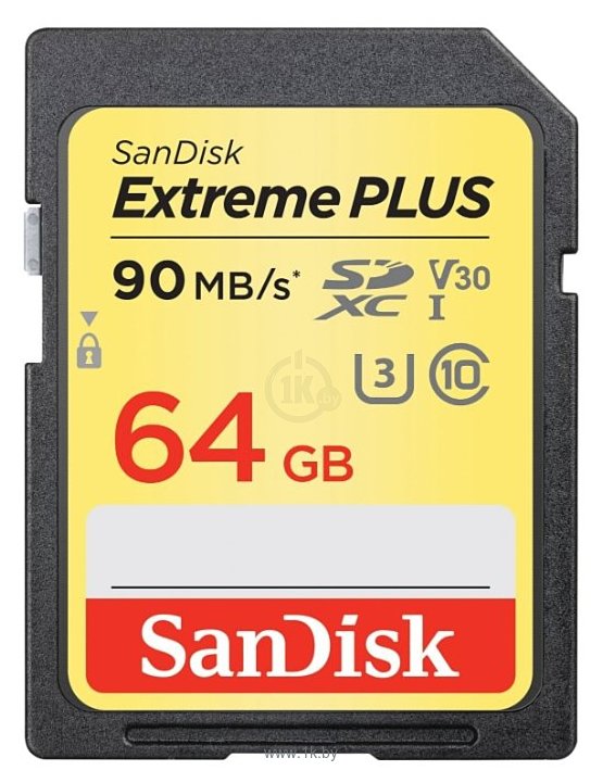 Фотографии SanDisk Extreme PLUS SDXC Class 10 UHS Class 3 V30 90MB/s 64GB