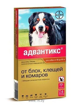 Фотографии Адвантикс (Bayer) капли от блох и клещей инсектоакарицидные (4 пип) для собак и щенков
