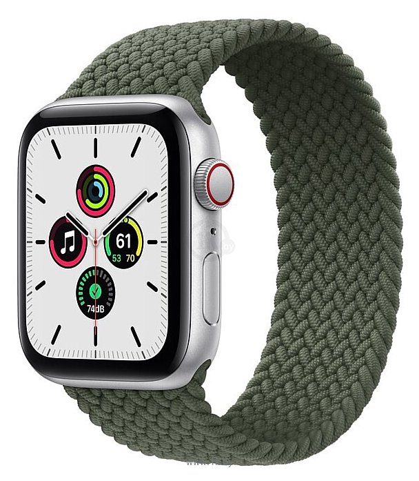 Фотографии Apple Watch SE GPS + Cellular 44mm Aluminum Case with Braided Solo Loop