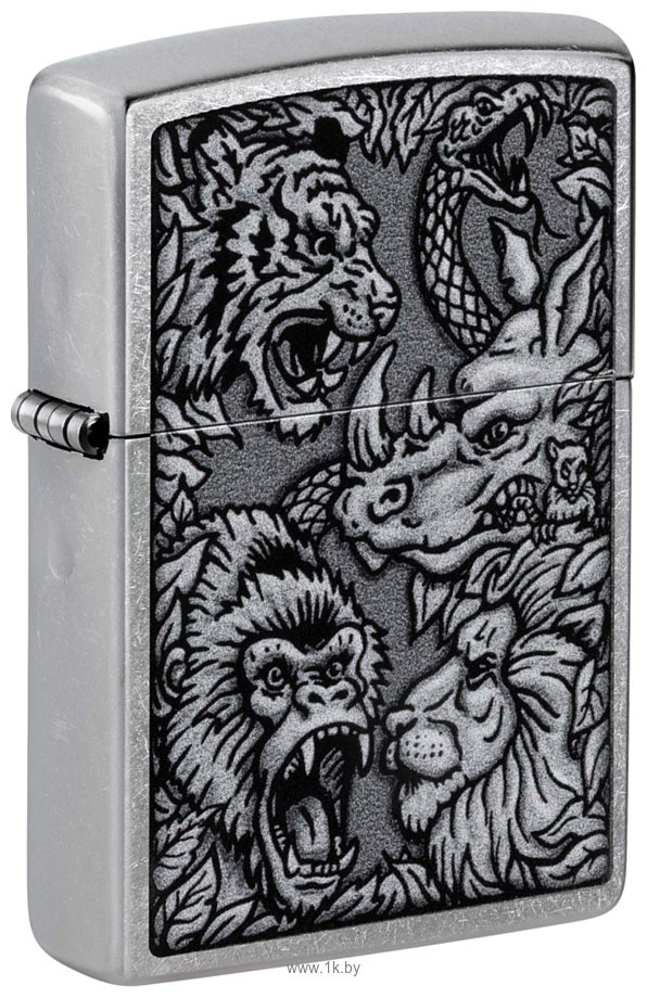 Фотографии Zippo Jungle Design Street Chrome 48567