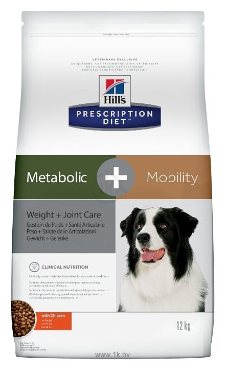 Фотографии Hill's (12 кг) Prescription Diet Canine Metabolic+mobility with Chicken dry