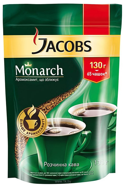 Фотографии Jacobs Monarch растворимый 130 г (пакет)
