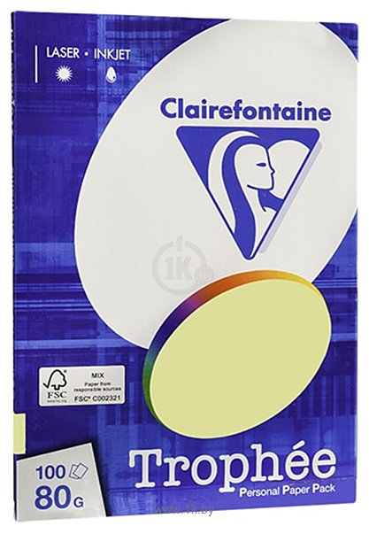 Фотографии Clairefontaine Trophee A4 80 г/кв.м 100 л 4107C (светло-желтый)