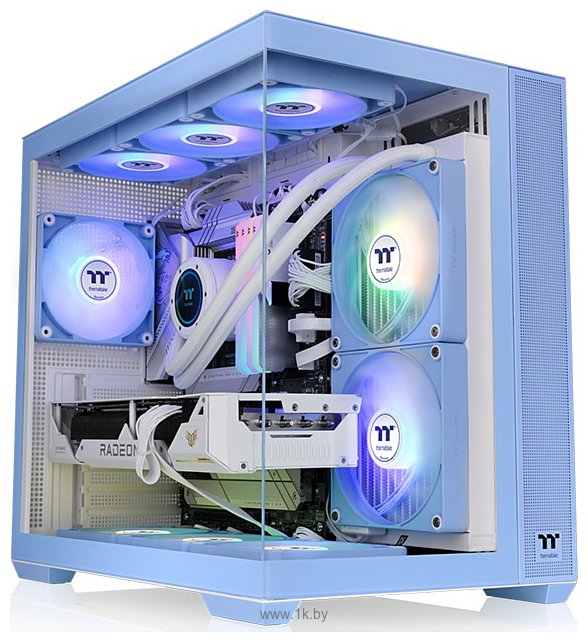 Фотографии Thermaltake View 380 TG ARGB Hydrangea Blue CA-1Z2-00MFWN-00