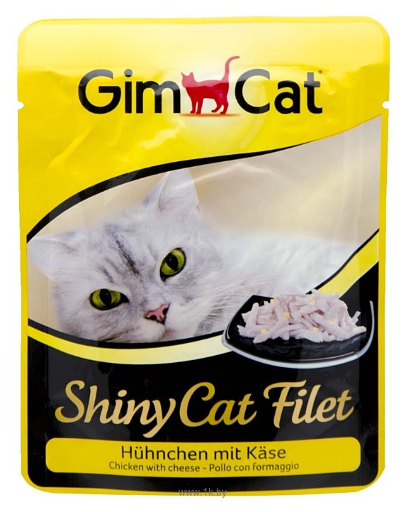 Фотографии GimCat ShinyCat Filet цыпленок с сыром (0.07 кг) 1 шт.