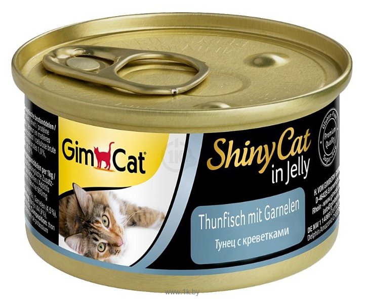 Фотографии GimCat (0.07 кг) 48 шт. ShinyCat с тунцом и креветками