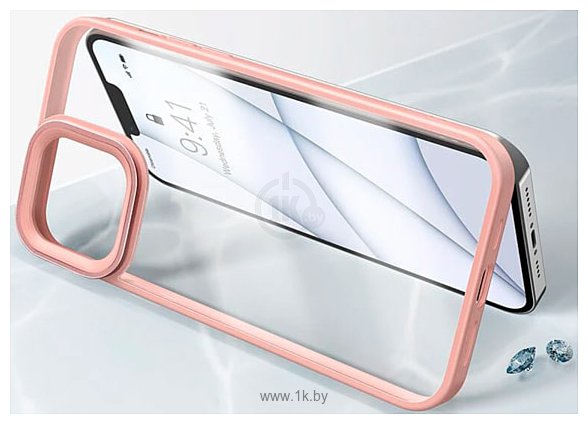 Фотографии Baseus Crystal для iPhone 13 Pro Max (розовый)