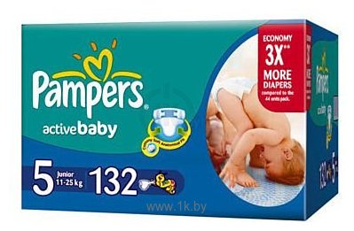 Фотографии Pampers Active Baby 5 Junior (11-25 кг) 132шт