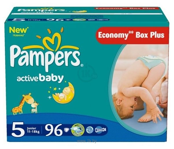 Фотографии Pampers Active Baby 5 Junior (11-25кг) 96шт