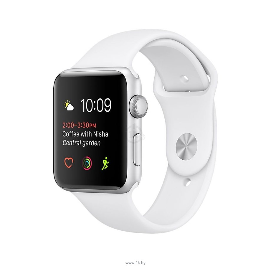 Фотографии Apple Watch Series 2 42mm Silver with White Sport Band (MNPJ2)