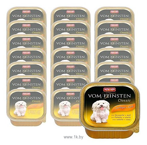 Фотографии Animonda Vom Feinsten Classic для собак с мясом домашней птицы и телятиной (0.15 кг) 22 шт.